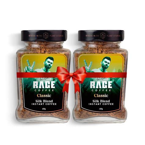 Rage Coffee Premium Silk Blend Classic Coffee Powder - 60g X 2 of 100% ...