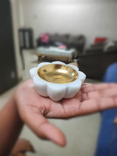 Buy Marble Diya, Marble Brass Diyas, Marble Tea Light Holder, Pooja ...
