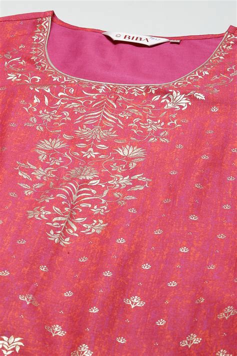 Fuchsia Cotton Sharara Set Kurta Sharara Suit Set Kurta, Sharara ...