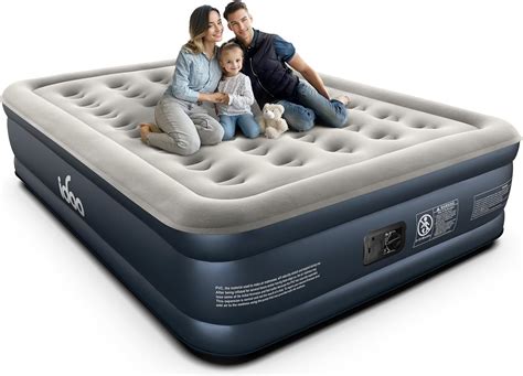 Amazon.com: iDOO Queen Air Mattress with Built in Pump, 18 Raised Comfort Inflatable Mattress ...
