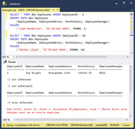 Create a Trigger in SQL 的图像结果