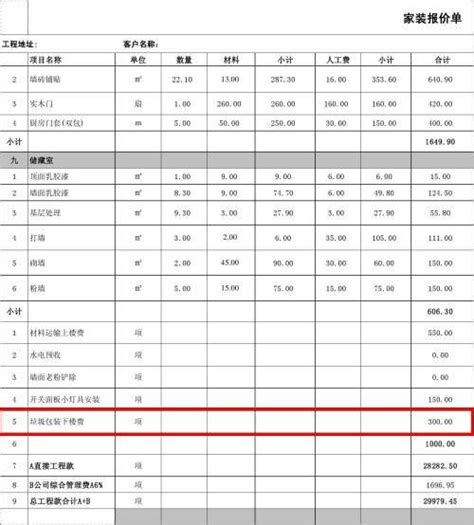 2019年装饰公司装修清单报价表装修合同部分带CAD图纸家装预算表范本 -好模型任你下