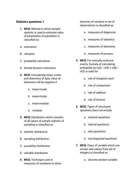 Sample Statistics Questions 的图像结果