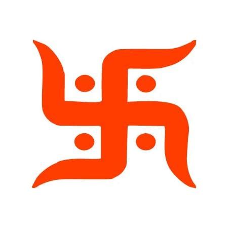 Fusion Graphix Swastik car Hood Bumper Window Sticker Orange 003 Set of ...