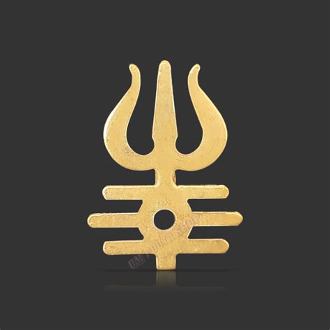 Forehead Trishul Tripund Tilak Maker Stamp in Brass Design 3