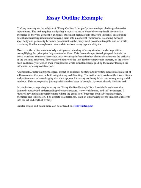 Essay Outline Example | PDF | Essays | Rhetoric