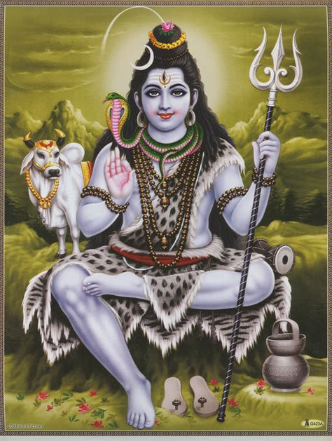 Buy Siva Art Shiva ... Vintage-style Indian Hindu Devotional Online in ...