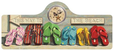 Buy Infinity Beach Sandals Clock - 12204SV-1622 Online at Low Prices in ...