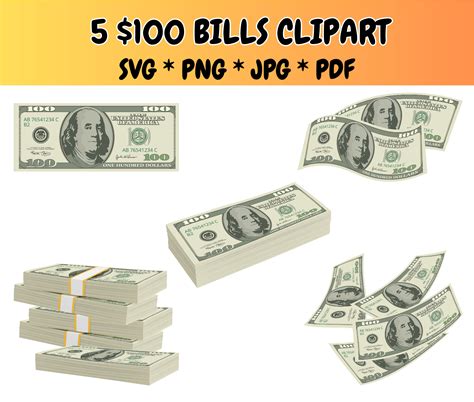 5 Dollar Bill Clip Art
