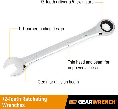 Buy GEARWRENCH 12 Point Ratcheting Combination Wrench Set, 16 Piece ...