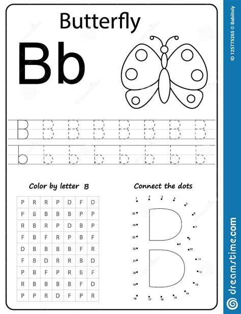 Illustration about Alphabet letter. letter B. Worksheet. Task for kids ...