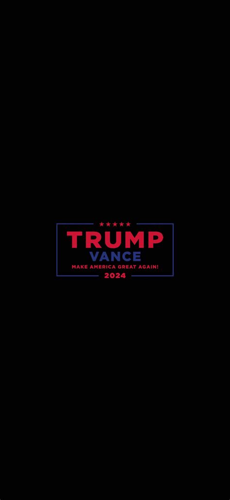 Donald Trump JD Vance Campaign Official Black — Free iPhone Wallpaper ...