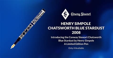 Limited Edition Conway Stewart Chatsworth Blue Stardust by Henry ...