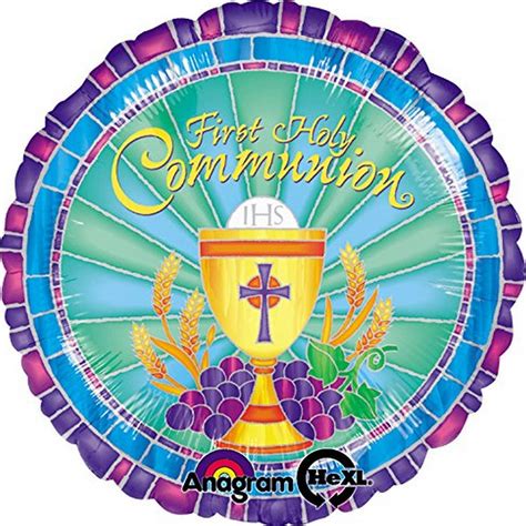 Anagram International Hx Faith Communion Foil Balloon, Multicolor ...