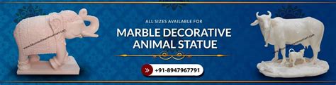 Buy Marble Decorative Animal Statue - Bhuvneshwari Moorti Art