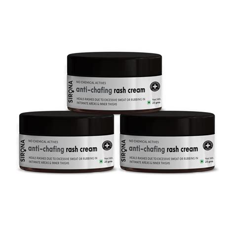 Buy Sirona Natural Rash Cream - 25 gm (Pack of 3) | For Chafing Due to ...