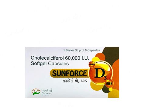 Buy Sunforce D3 60000 IU Softgel Capsule Online at Best Price | Clinikally