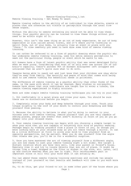 Remote Viewing Lessons 的图像结果