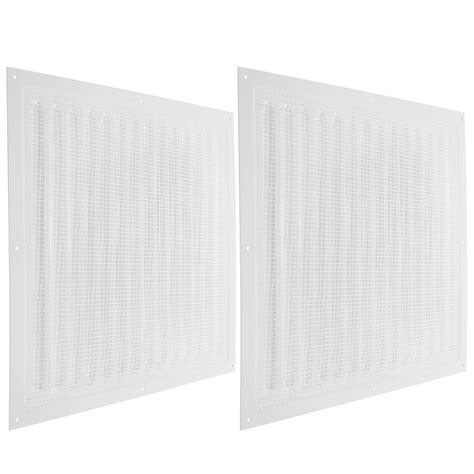 HEMOTON White Aluminum Alloy Vent Cover with Louvered Design for Home ...