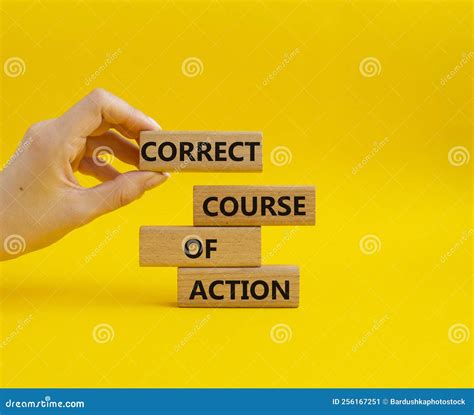 Correct Course of Action Symbol. Concept Words Correct Course of Action ...