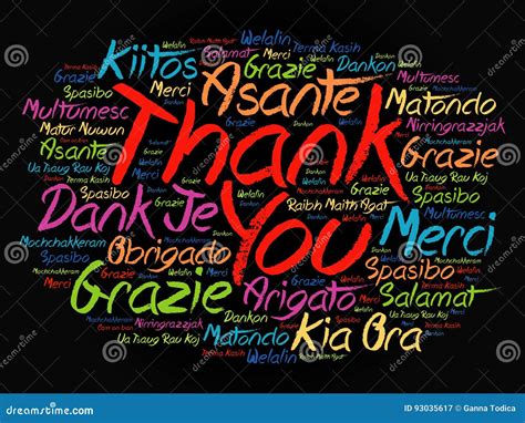 Thank You In Indonesian Language Hanging Words Vector, Colourful Words ...