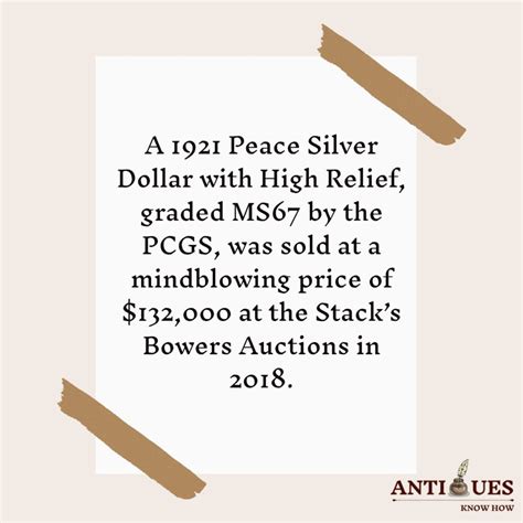 1921 Peace Silver Dollar Value (VAM Errors & Proof Sets)