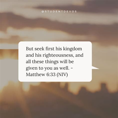 Matthew 6:33 - Devotions for Teenagers and Youth