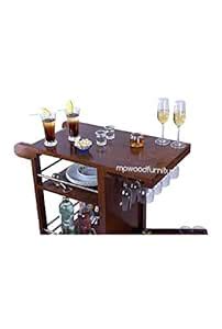 Mp Wood Furniture Sheesham Wood New Styling Castors Beolley Bar Trolley ...