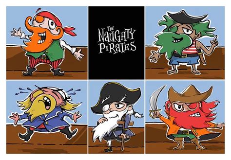 Naughty_Pirates_characters - Cartoonist - South Africa