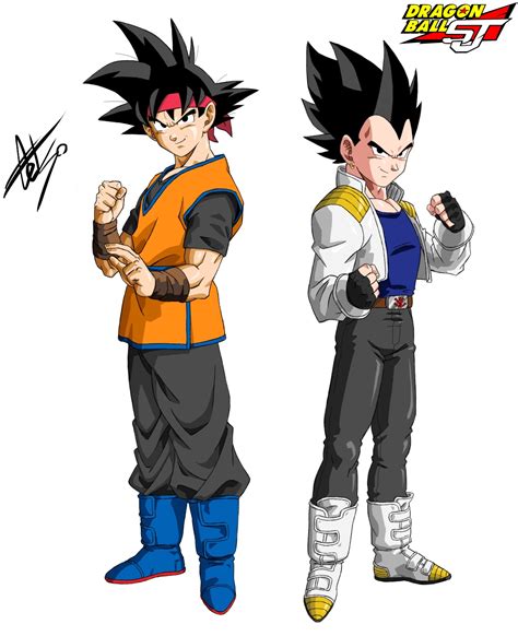 Goku Jr and Vegeta Jr - Dragon Ball Shin Jidai by celsohenrique on ...
