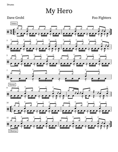 My Hero Foo Fighters Chords