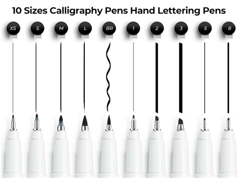 Ohuhu Calligraphy Pens Set Calligraphy Pen 10 Sizes Calligraphy Markers ...