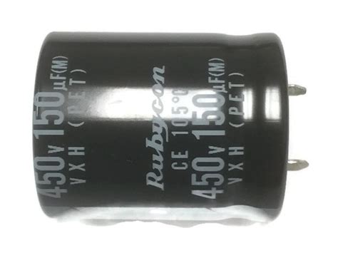 Set of 1, Rubycon 105°C Electrolytic Capacitor 150uF 450V (150 mfd 450V ...