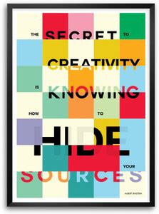 The Secret to Creativity Albert Einstein Inspirational Quotes Framed ...