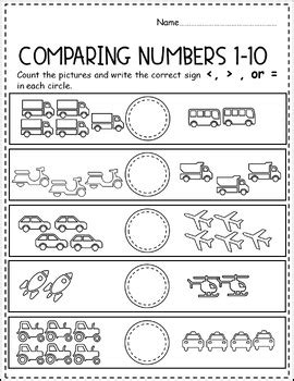 Image result for Comparing within 10 Worksheet