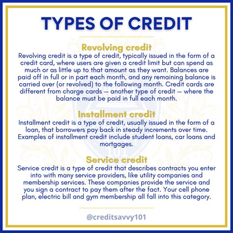 Types of Credit Explained