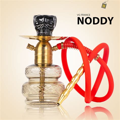 Buy Noddy Hookah 2 Layer - Gold Stem / Grey Base | VG France – shopdop.in