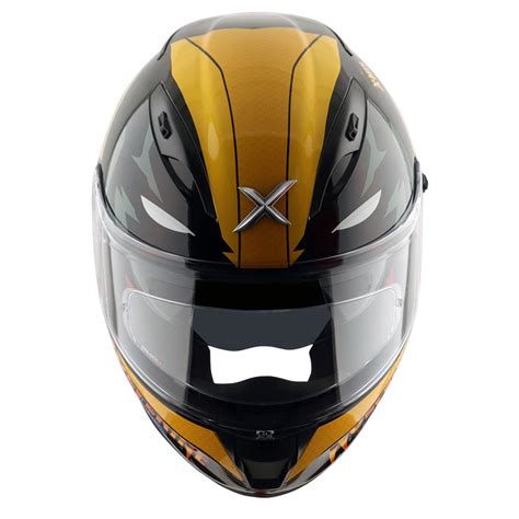 AXOR Street Marvel Wolverine Gloss Black Yellow Helmet– Moto Central