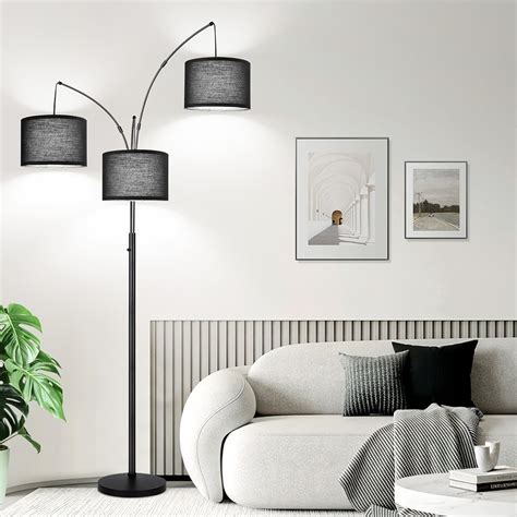 Closeout 3 Light Arc Floor Lamp Black