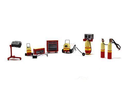 Garage / Shop Tool set Shell Oil 1:43 GMP diecast diorama scale ...