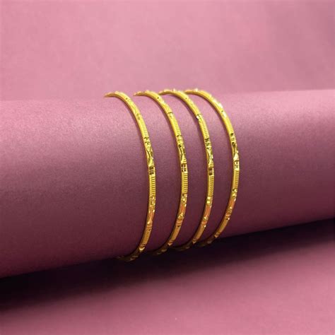 Trisha 18kt Gold Plated Bangles – Nira Kalyani