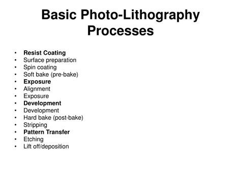 Image result for Lithography Process Basic