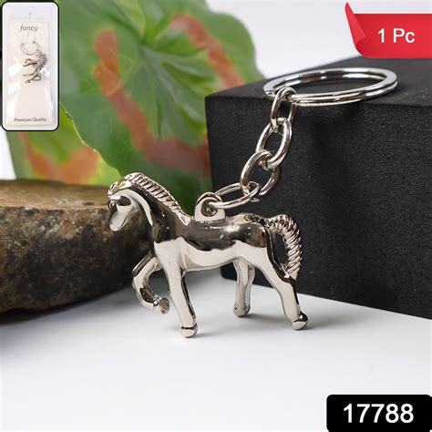 Premium Metallic Horse Shape Keychain (1 Pc)