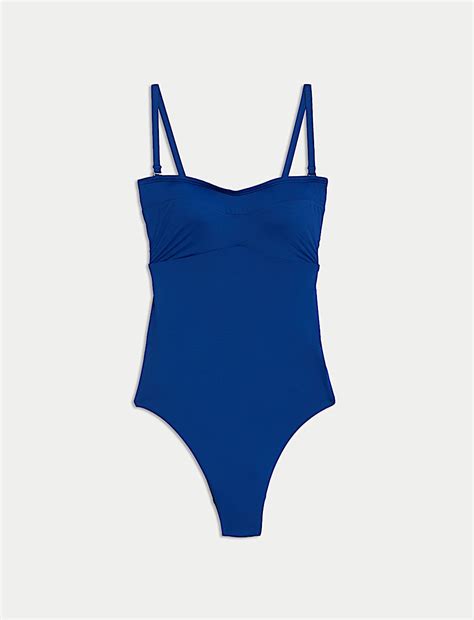 Buy 360 Tummy Control Padded Bandeau Swimsuit at Marks & Spencer
