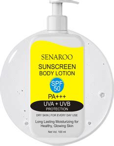 SENAROO Sunscreen - SPF 50 PA+++ Skin Lighten Brightening Whitening Sun ...