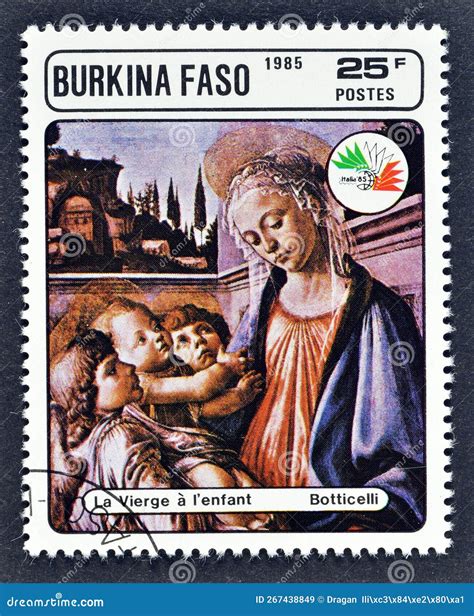 Painting Madonna and Child and Two Angels by Botticelli Editorial Stock Image - Image of retro ...