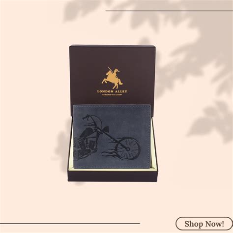 LONDON ALLEY Harley Blue Leather Men's Wallet – londonalley.in