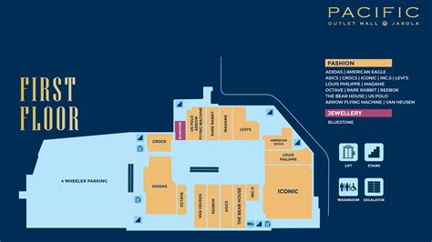 Pacific Outlet Mall Jasola Floor Plan – Stores & Mall Layout