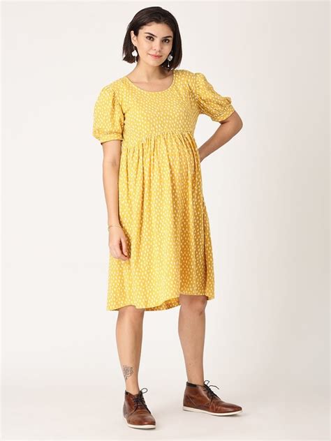 Buy Sundress Polka Dot Maternity and Nursing Dress| The Mom Store