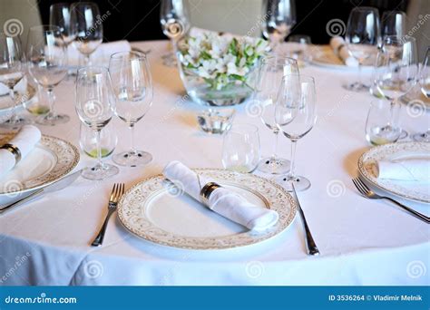 Fancy Table Set For A Dinner Royalty-Free Stock Photo | CartoonDealer ...